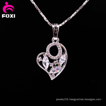 Fashion White Gold Brass Heart Shape Pendant